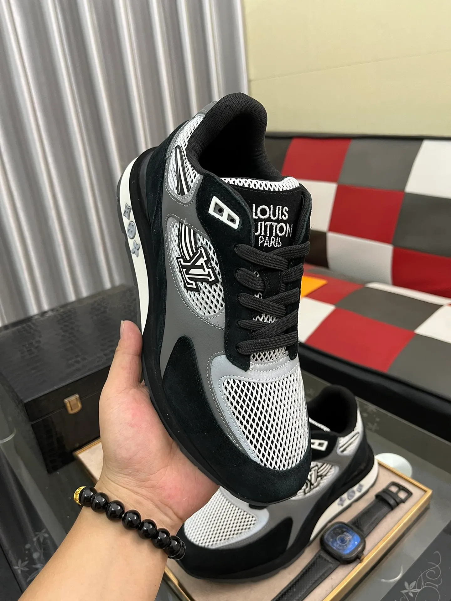Men's Men's Shoes 💰660⌚️⌚️【LOUIS VUITTON) New 🍀LV Louis Vuitton*——LV classic dad shoes trendy shoes! Made of imported original soft calf leather, imported fly woven lining. Original wear-resistant rubber outsole! High quality products! Code number: 38-44
